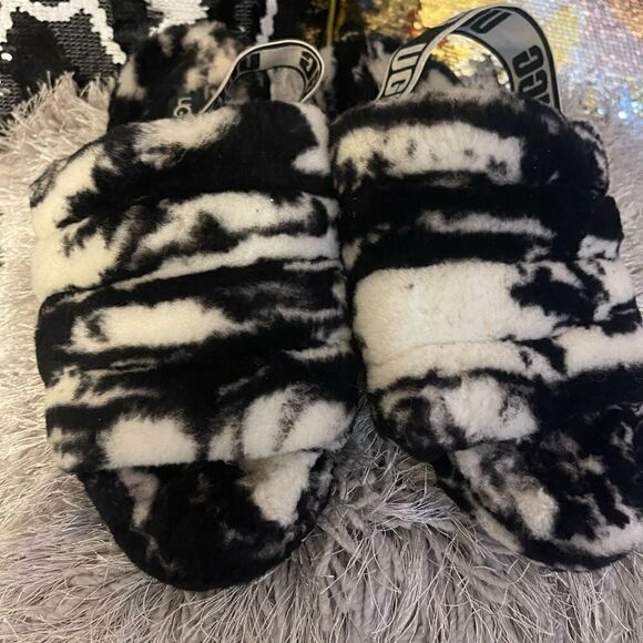 10 ugg bbw tie dye marble fluff yeah slipper shoe sandal - Picture 7 of 8
